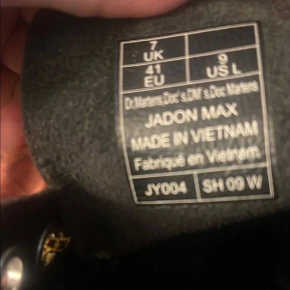 Dr. Martens Black Platform Combat Boots - Picture 3 of 6